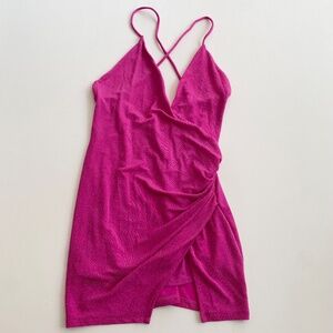 NBD pink glitter dress